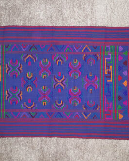 Bhutanese Handwoven Cotton Tablecloth with multi-colour pattern