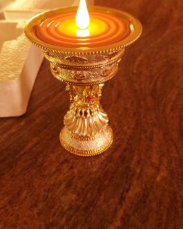 Rechargeable Led Butter Lamp Buddhist Gold and Silver M (ship from Brisbane, QLD)