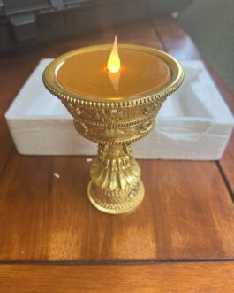 Rechargeable Led Butter Lamp Buddhist Gold and Silver L (ship from Brisbane, QLD)